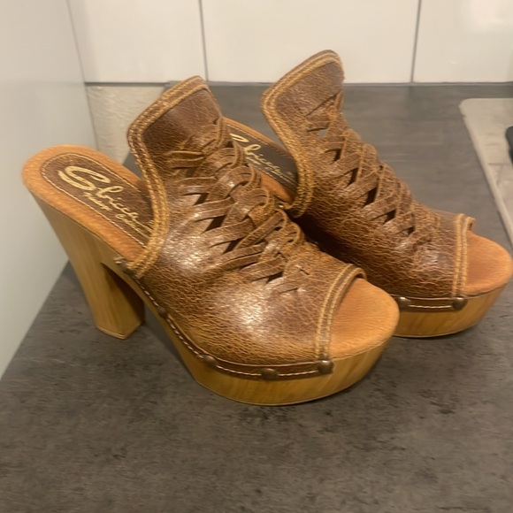 Sbicca Vintage Collection wooden platforms size 8 - Picture 5 of 7